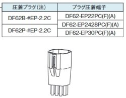 画像1: HRS　DF62-EP22PCF / DF62-EP2428PCF 圧着ハーネス　DF62B-*EP-2.2C　DF62P-*EP-2.2C