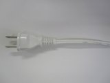 2Pプラグ付コード　VFF 0.75SQ 　2m　白