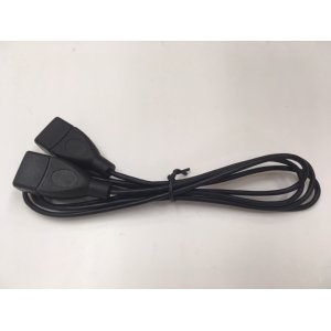 画像: USB2.0 A メス 1050mm UL2725 AWG30×1P＋AWG30×2C シールド付き 外径φ2.5mm