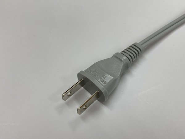 画像1: 2Pプラグ付コード　VFF 0.75SQ 　2m　灰 (1)