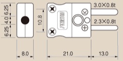 画像1: JIS C1610-1995 区分2カラー ミニチュア熱電対 プラグ